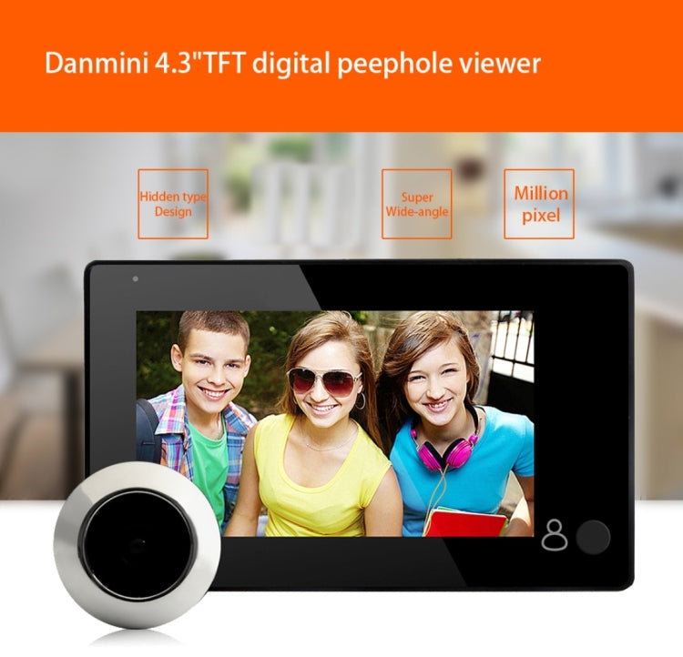 YB-43CH 4.3 inch Screen 1.0MP Security Camera Door Peephole with One-key to Watch Function, YB-43CH YB-43CH 4.3 inch Screen 1.0MP Security Camera Door Peephole with One-key to Watch Function, YB-43CH